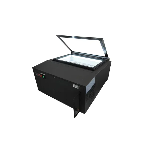 Schwarze Kühlvitrine für die Theke 3x5L - Statische Kühlung