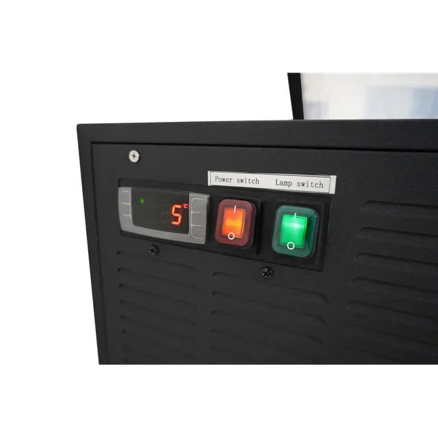 Schwarze Kühlvitrine für die Theke 3x5L - Statische Kühlung