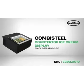 Schwarze Kühlvitrine für die Theke 3x5L - Statische Kühlung