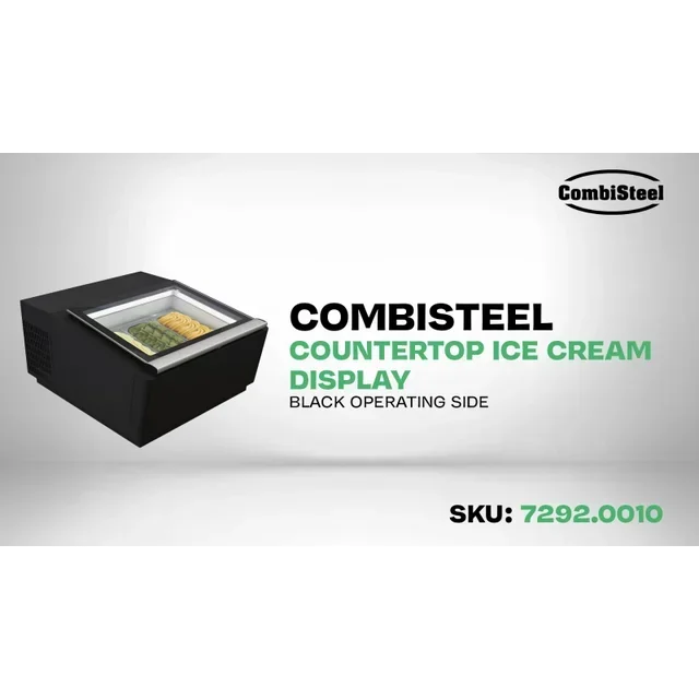 Schwarze Kühlvitrine für die Theke 3x5L - Statische Kühlung