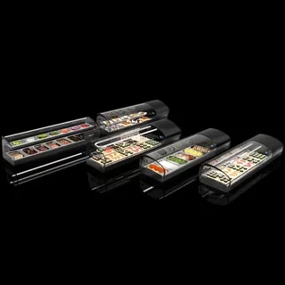 Kühlvitrine für Theke SHARK 1P Tapas - Breite 1438 mm - GN 1/3 Format