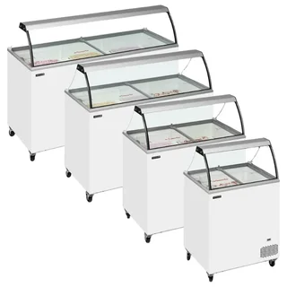 Vitrina Refrigerada para Helados - 3 Cubetas de 5 Litros - Refrigeración Estática