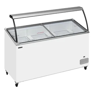 Vitrine Réfrigérée pour Crèmes Glacées - Capacité 398 Litres - Modèle Statique