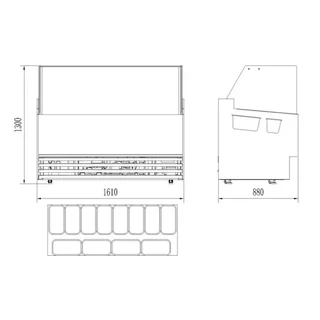 Borneo Eisvitrine 12 Behälter à 5 Liter