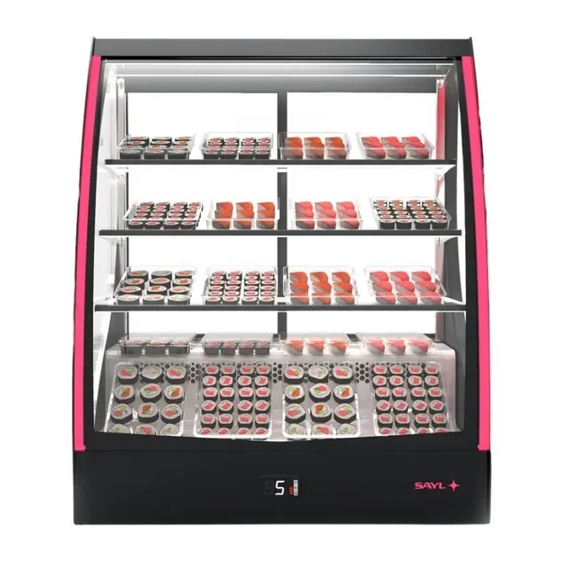 Vetrina Refrigerata da Banco PAK Curva - Porta Posteriore - Presentazione Orizzontale