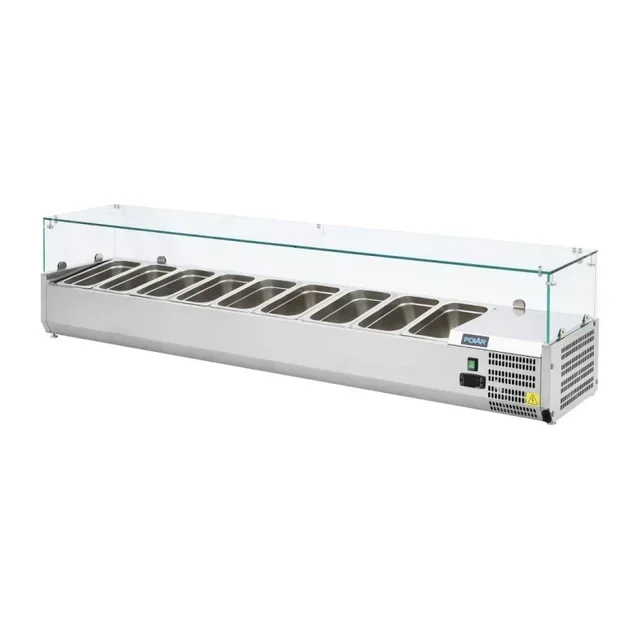 Vitrine Refrigerada Profissional - 9 Cubas Gastronorm GN 1/3
