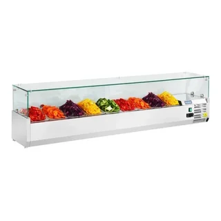 Vitrine Refrigerada Profissional - 9 Cubas Gastronorm GN 1/3
