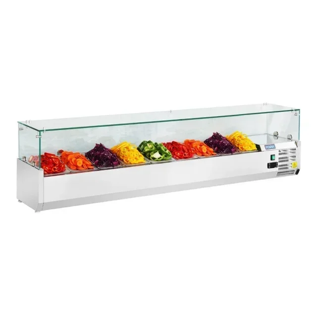 Vitrine Refrigerada Profissional - 9 Cubas Gastronorm GN 1/3