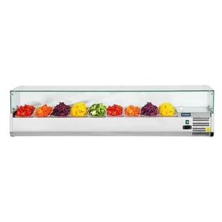 Vitrine Refrigerada Profissional - 9 Cubas Gastronorm GN 1/3