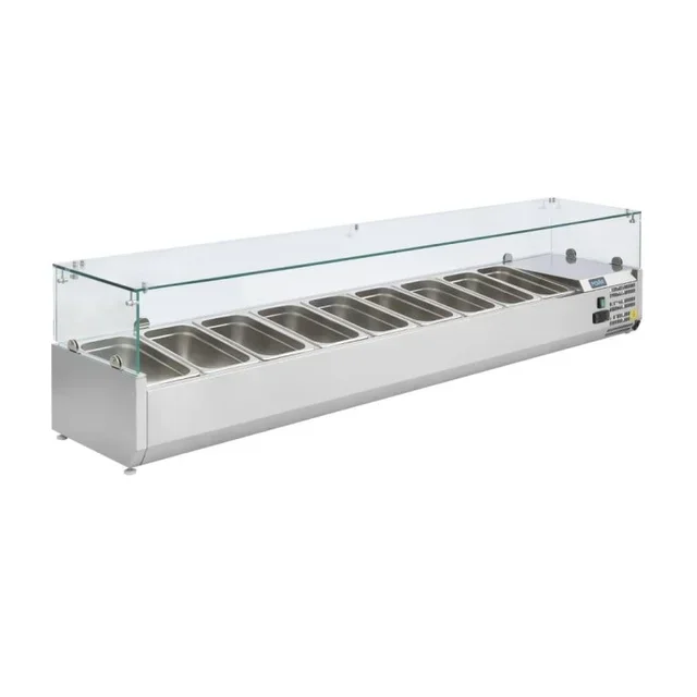 Vitrine Refrigerada Profissional - 9 Cubas Gastronorm GN 1/3
