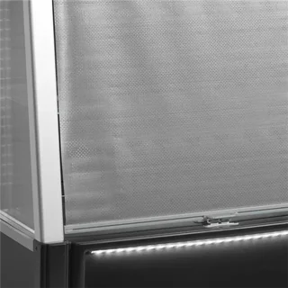 Schwarze Selbstbedienungs-Kühlvitrine 242 Liter