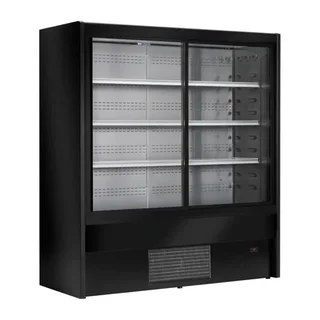 Vitrina Refrigerada Self-Service Cervinho 1000 mm - Puertas Correderas - Acabado Negro