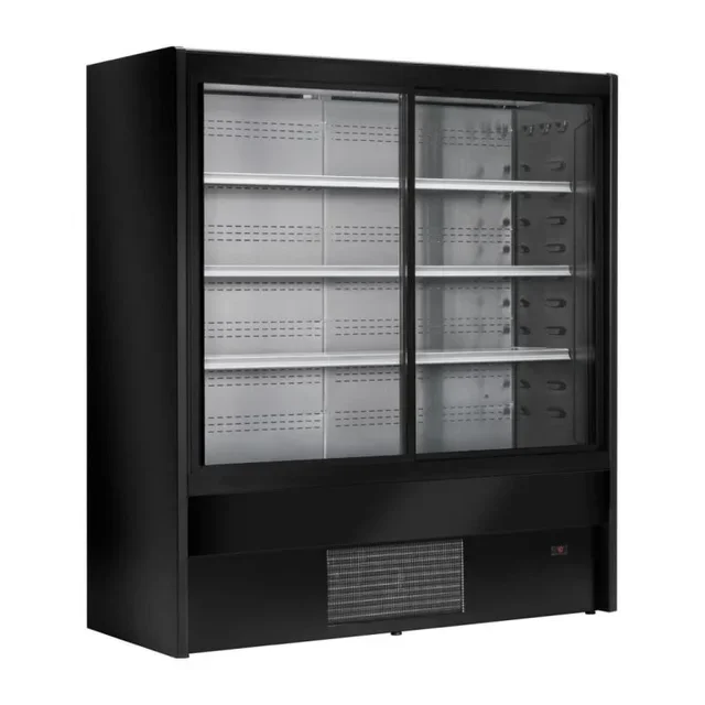 Vitrina Refrigerada Self-Service Cervinho 1000 mm - Puertas Correderas - Acabado Negro
