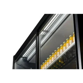 Vitrina Refrigerada Self-Service Cervinho 1000 mm - Puertas Correderas - Acabado Negro