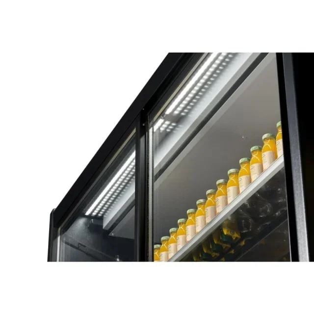 Vitrina Refrigerada Self-Service Cervinho 1000 mm - Puertas Correderas - Acabado Negro