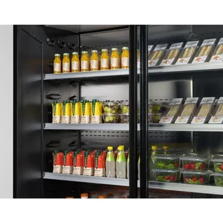 Vitrina Refrigerada Self-Service Cervinho 1000 mm - Puertas Correderas - Acabado Negro