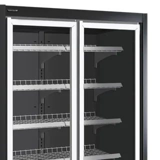 Vitrine Réfrigérée Négative 2 Portes 850L - Supermarché - Noir