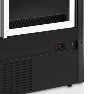 Vitrine Réfrigérée Négative 2 Portes 850L - Supermarché - Noir