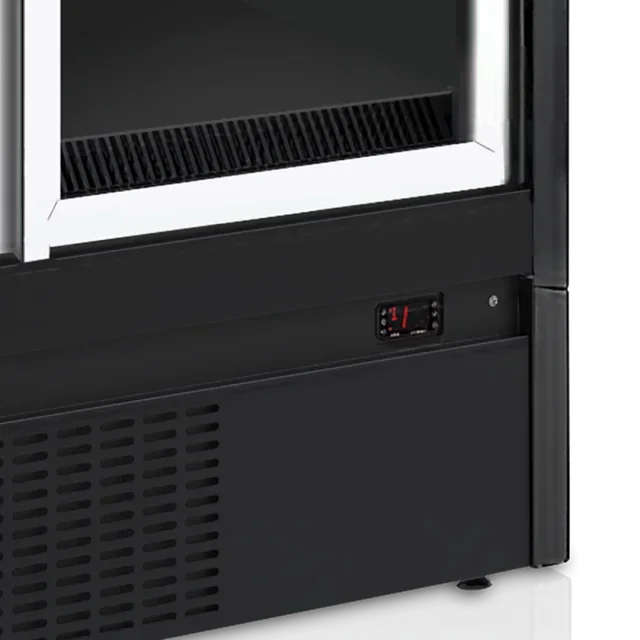 Vitrine Réfrigérée Négative 2 Portes 850L - Supermarché - Noir