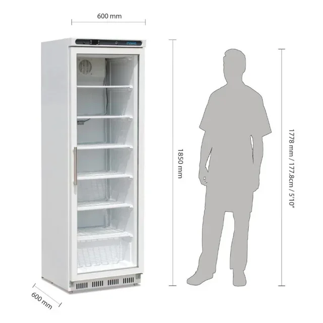 White Negative Refrigerated Display Case 365 Litres