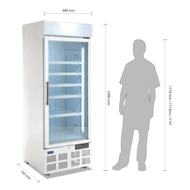 Negative Ventilation Refrigerated Display Case 412 Liters