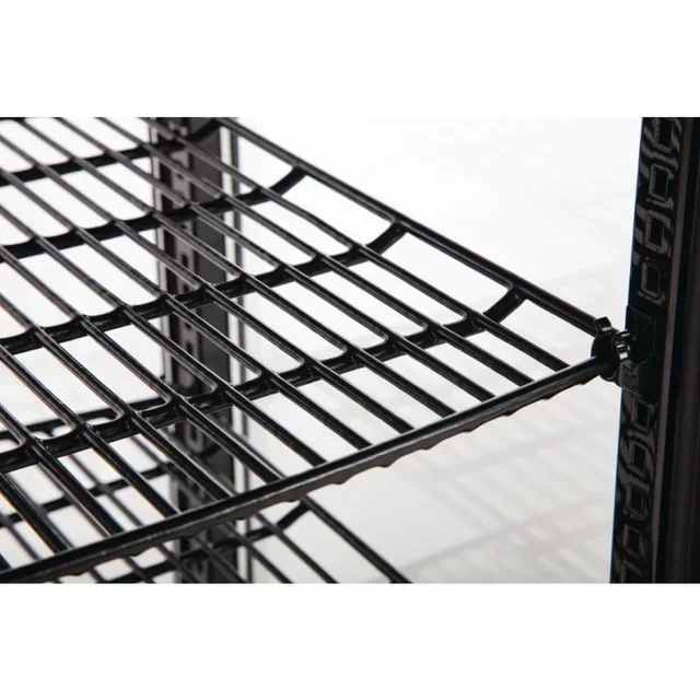 Vitrine Refrigerada Porta Dupla Curva - Capacidade 235 Litros - Acabamento Preto