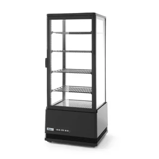 Vitrine Refrigerada Preta 4 Lados Vidro - Capacidade 98L