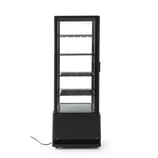 Vitrine Refrigerada Preta 4 Lados Vidro - Capacidade 98L