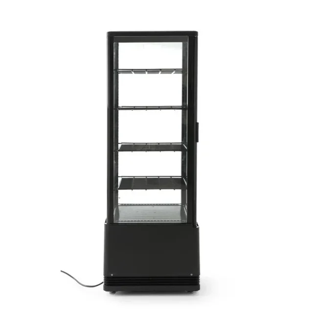 Vitrine Refrigerada Preta 4 Lados Vidro - Capacidade 98L