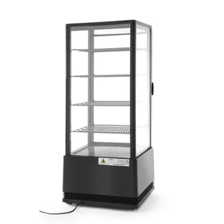 Vitrine Refrigerada Preta 4 Lados Vidro - Capacidade 98L