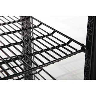 Vitrine Réfrigérée Noire 86 Litres Façade Incurvée Double Porte