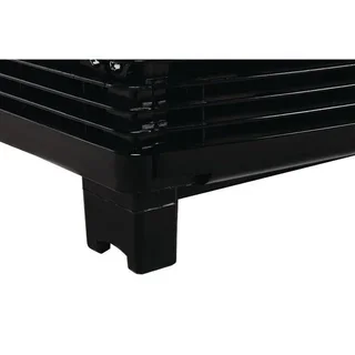 Vitrine Réfrigérée Noire 86 Litres Façade Incurvée Double Porte