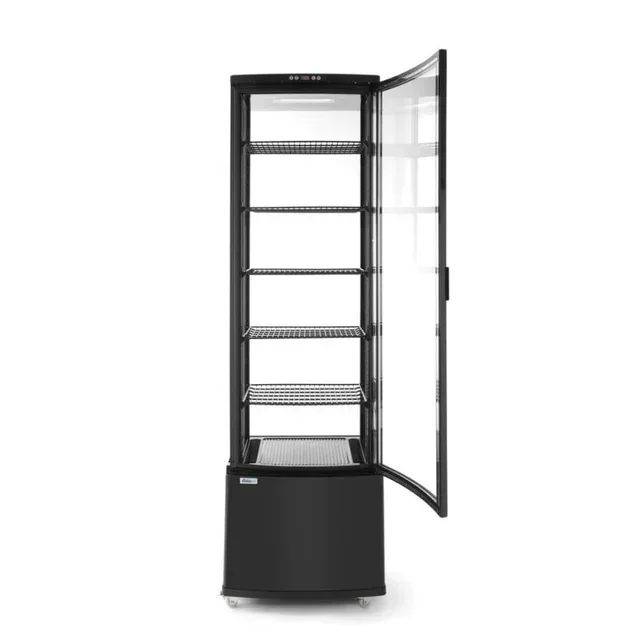 Black Pastry Refrigerated Display Case 280 Liters