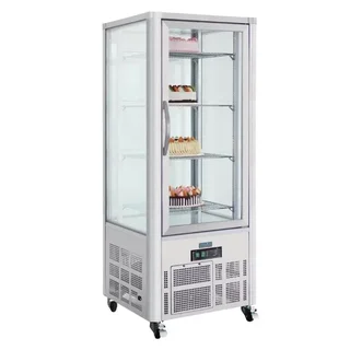 Professional Pastry Display Case 1 Glass Door Stainless Steel Series G 400 Liter Capacity