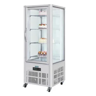 Professional Pastry Display Case 1 Glass Door Stainless Steel Series G 400 Liter Capacity