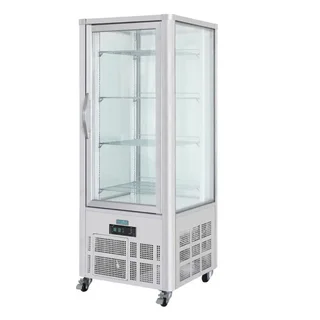 Professional Pastry Display Case 1 Glass Door Stainless Steel Series G 400 Liter Capacity