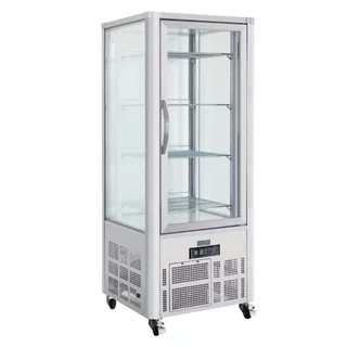 Professional Pastry Display Case 1 Glass Door Stainless Steel Series G 400 Liter Capacity