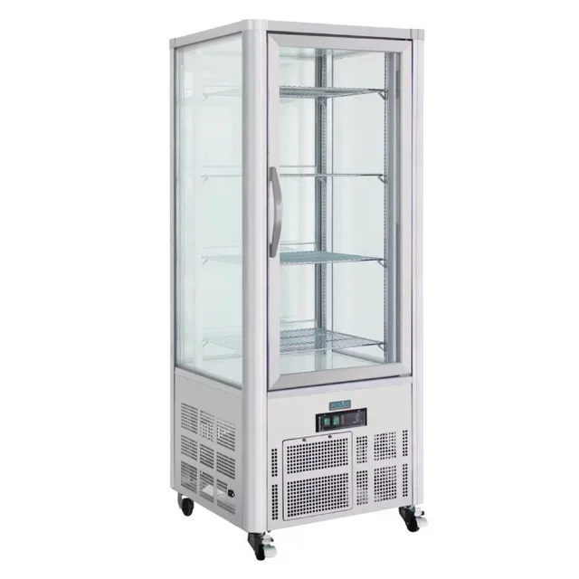 Professional Pastry Display Case 1 Glass Door Stainless Steel Series G 400 Liter Capacity