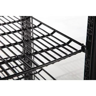 Curved Glass Door Refrigerated Display Case - Series C 235 Liters - Black Finish