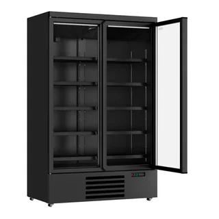 Vitrina Refrigerada de Puerta Doble 1000 Litros - Acabado Negro