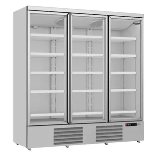 3-Door Positive Display Fridge - 1530 Litres - Forced Air Cooling - Stainless Steel