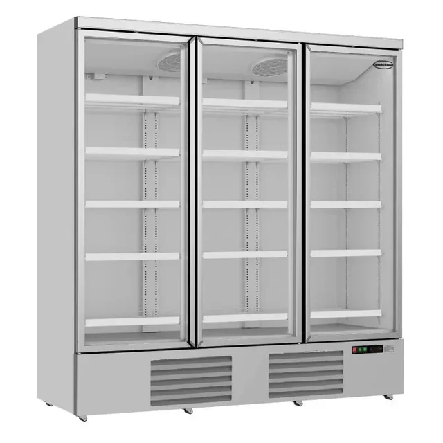 3-Door Positive Display Fridge - 1530 Litres - Forced Air Cooling - Stainless Steel