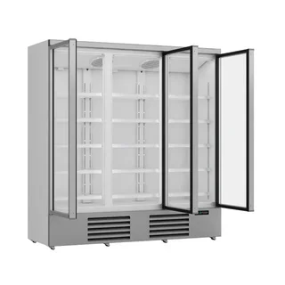 3-Door Positive Display Fridge - 1530 Litres - Forced Air Cooling - Stainless Steel