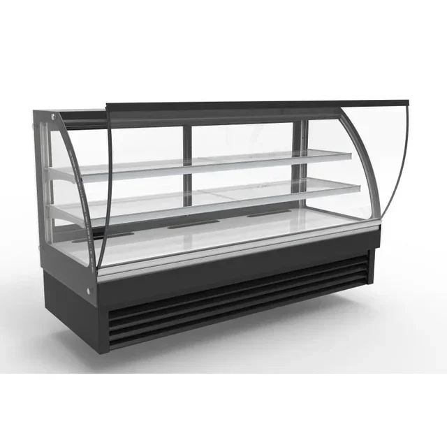 400 Liter Curved Glass Positive Refrigerated Display Case