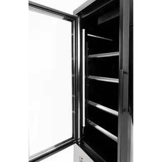 2-Door Refrigerated Display Case 744 Liters Positive Black