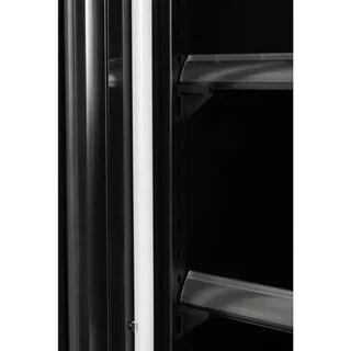 2-Door Refrigerated Display Case 744 Liters Positive Black