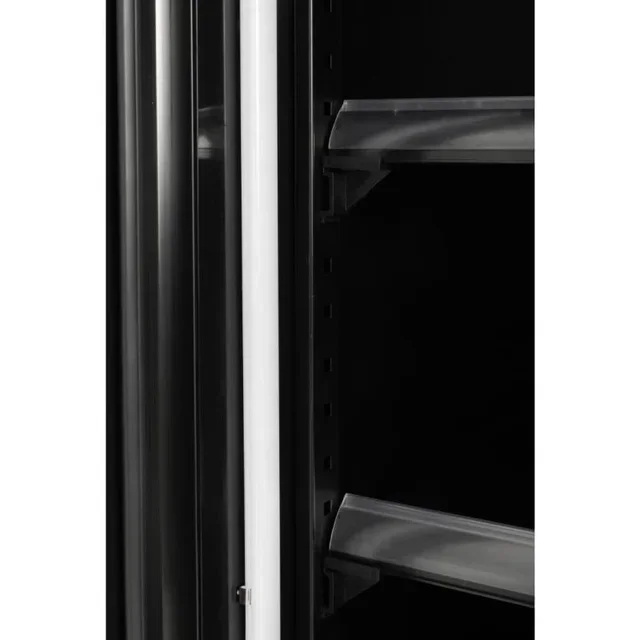 2-Door Refrigerated Display Case 744 Liters Positive Black