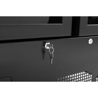 2-Door Refrigerated Display Case 744 Liters Positive Black