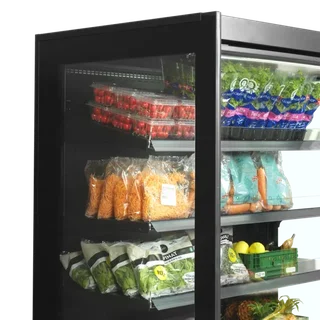 Vitrine Refrigerada Preta 3 Portas 1160L para Supermercado