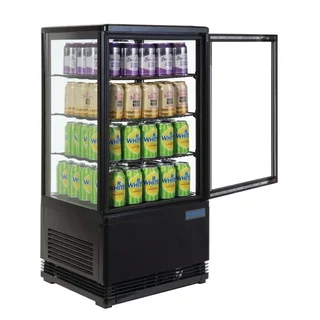 68L Positive Refrigerated Display Case Series C - Black Finish